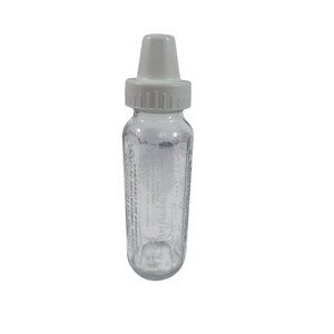 Evenflo Glass Baby Bottle With White Cap & Silicone Nipple 8 Oz For Feeding